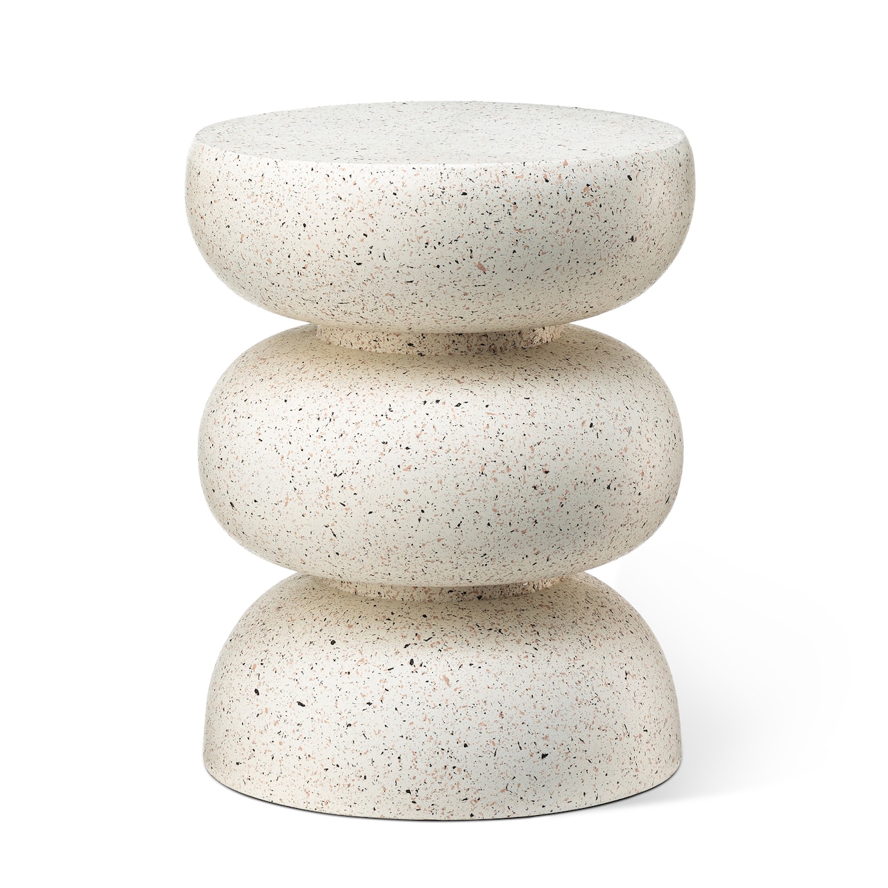 Glitzhome® 18" Multifunctional Faux Terrazzo Garden Stool